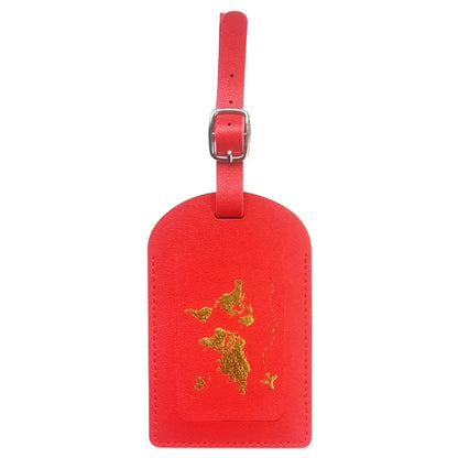 Men Women PU Leather Cute Luggage Tag Suitcase Address Label Baggage Boarding Bag Tag Name ID Address Holder Travel Accessorie