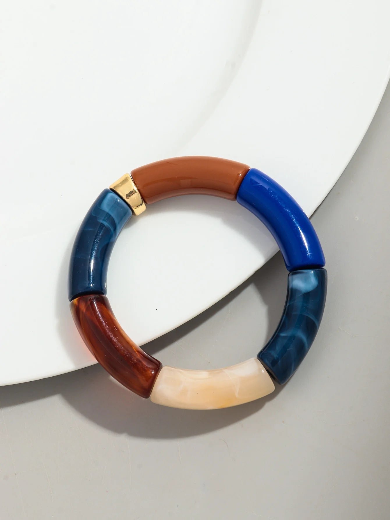 Bohomia New Acrylic Chunky Bamboo Stackable Bracelet for Women Boho Elastic Colorful Tube Beads Braceletes 2025 Fashion Jewelry