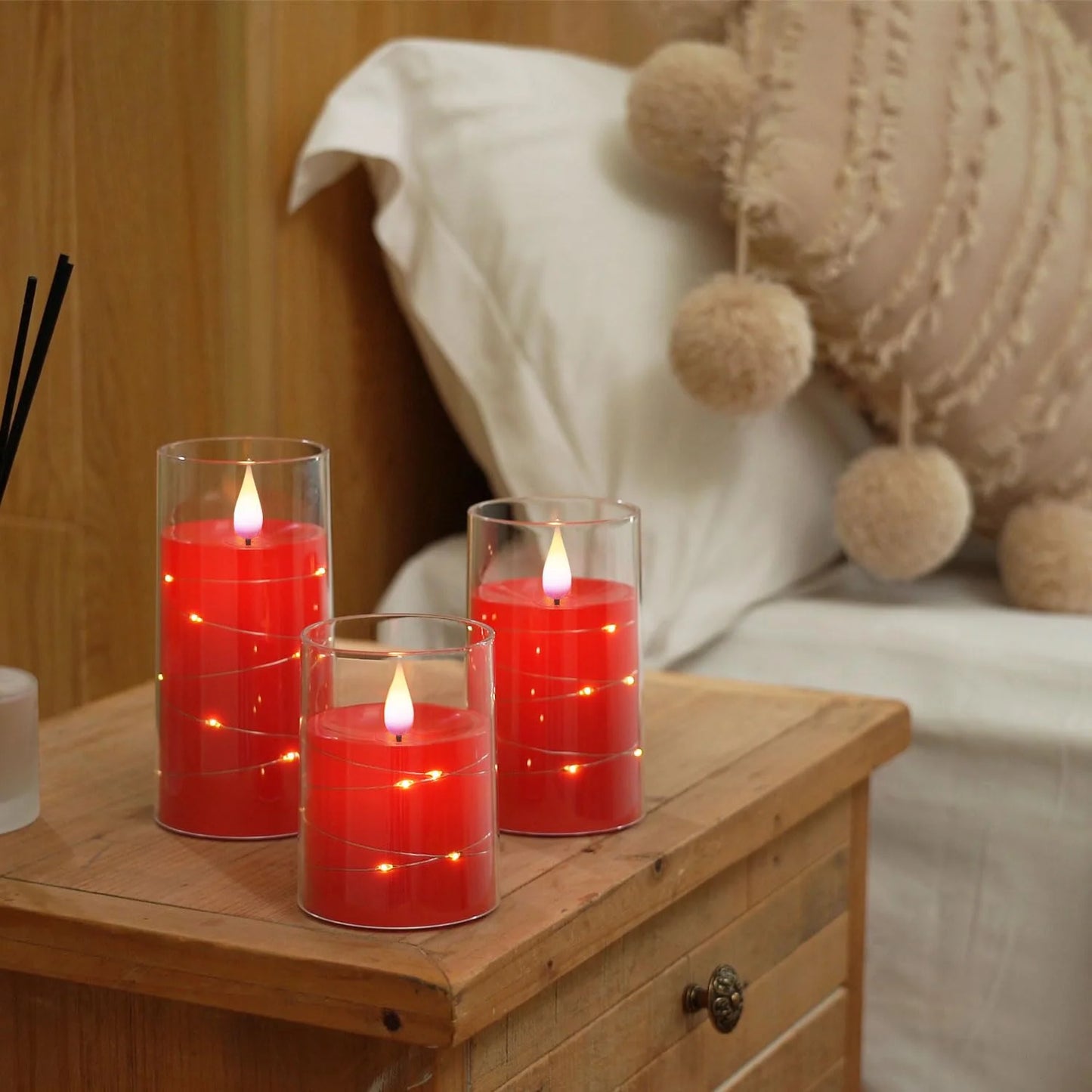 Flickering Flameless Candles Battery Operated Candles LED Candles with Remote Timer for Home Wedding Birthday Decor 3D Flame