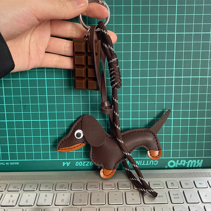 Braided Rope Bag Pendant High-grade Keychain Pendant Ruth's Same Style Dachshund Pendant Suitable For Phone Bag Accessories