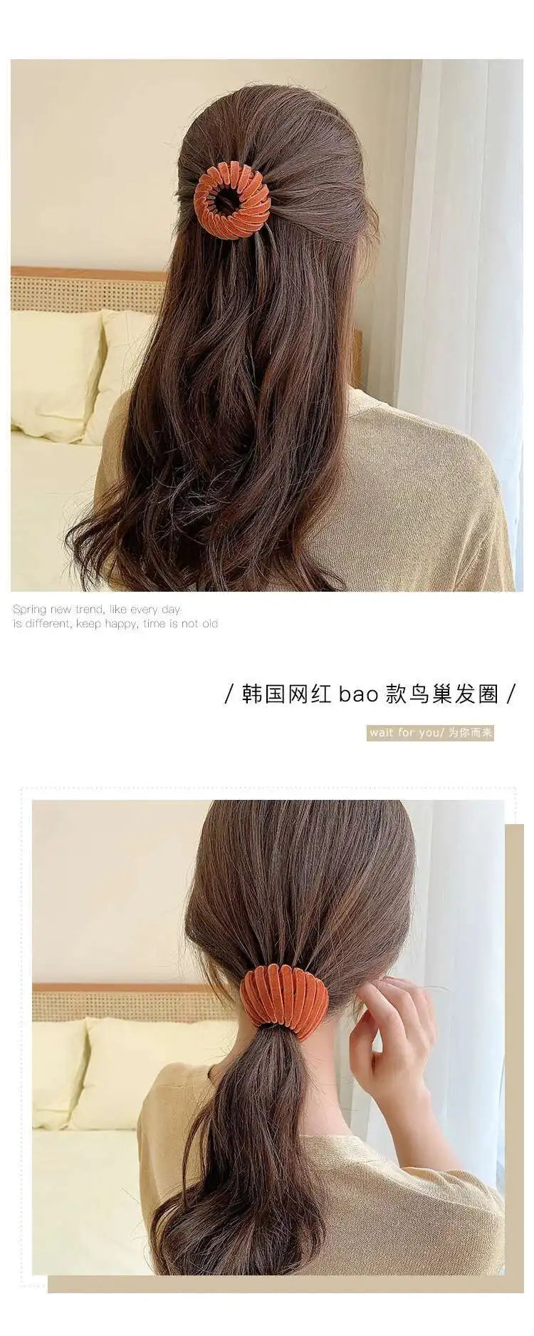 2021 Women Hair Device Big Hair Claw Clips Bird's Nest Hairpin Korean Bun Hair Disk Ponytail Solid Curler Headwear Accessories