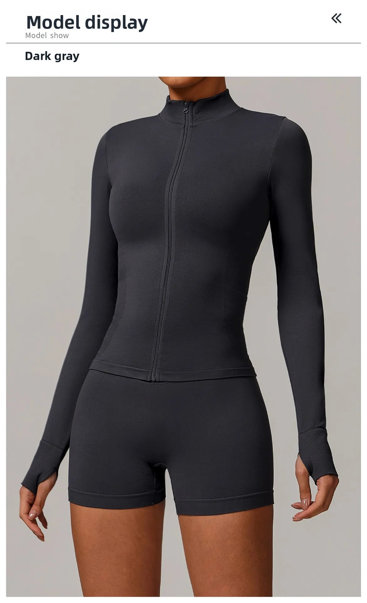 Customized LOGO women's seamless stand-up collar zipper yoga clothes jacket windproof slim top sports running jacket jacket