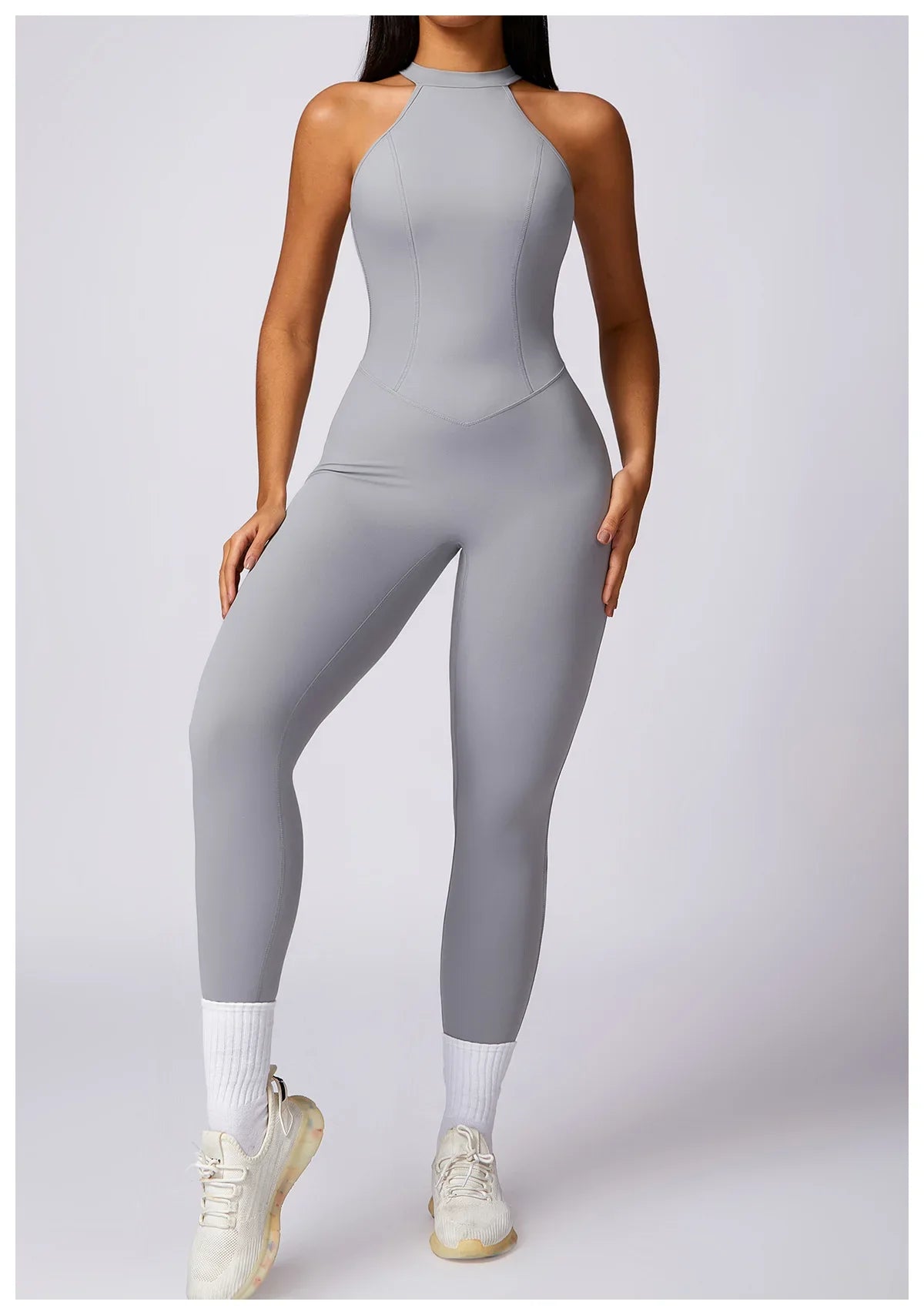 Custom LOGO High Quality Outdoor Jumpsuit Activewear tracksuit women‘s one-piece yoga clothes running tight fitting sportswear
