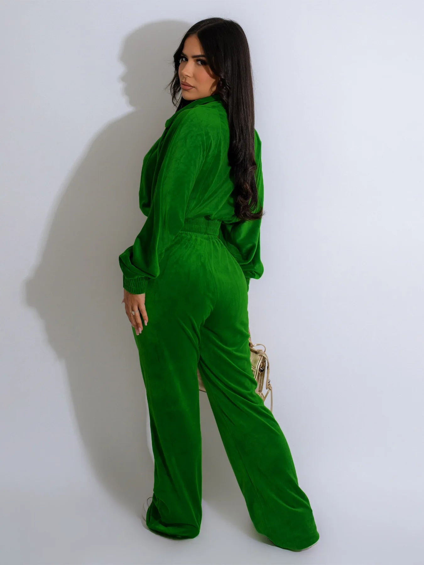 Pants Set Women Two Piece Sets Matching Sets Y2k Streetwear Zipper Coats Long Pants Elastic Waist Sportswear Tracksuit Jogger