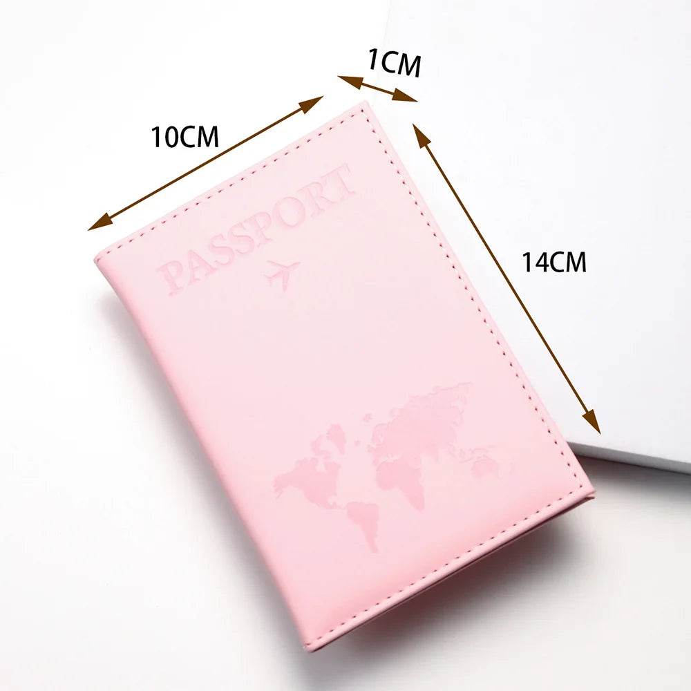 Women Men RFID Vintage Business Passport Covers Holder Multi-Function ID Bank Card PU Leather Wallet Case Travel Accessories