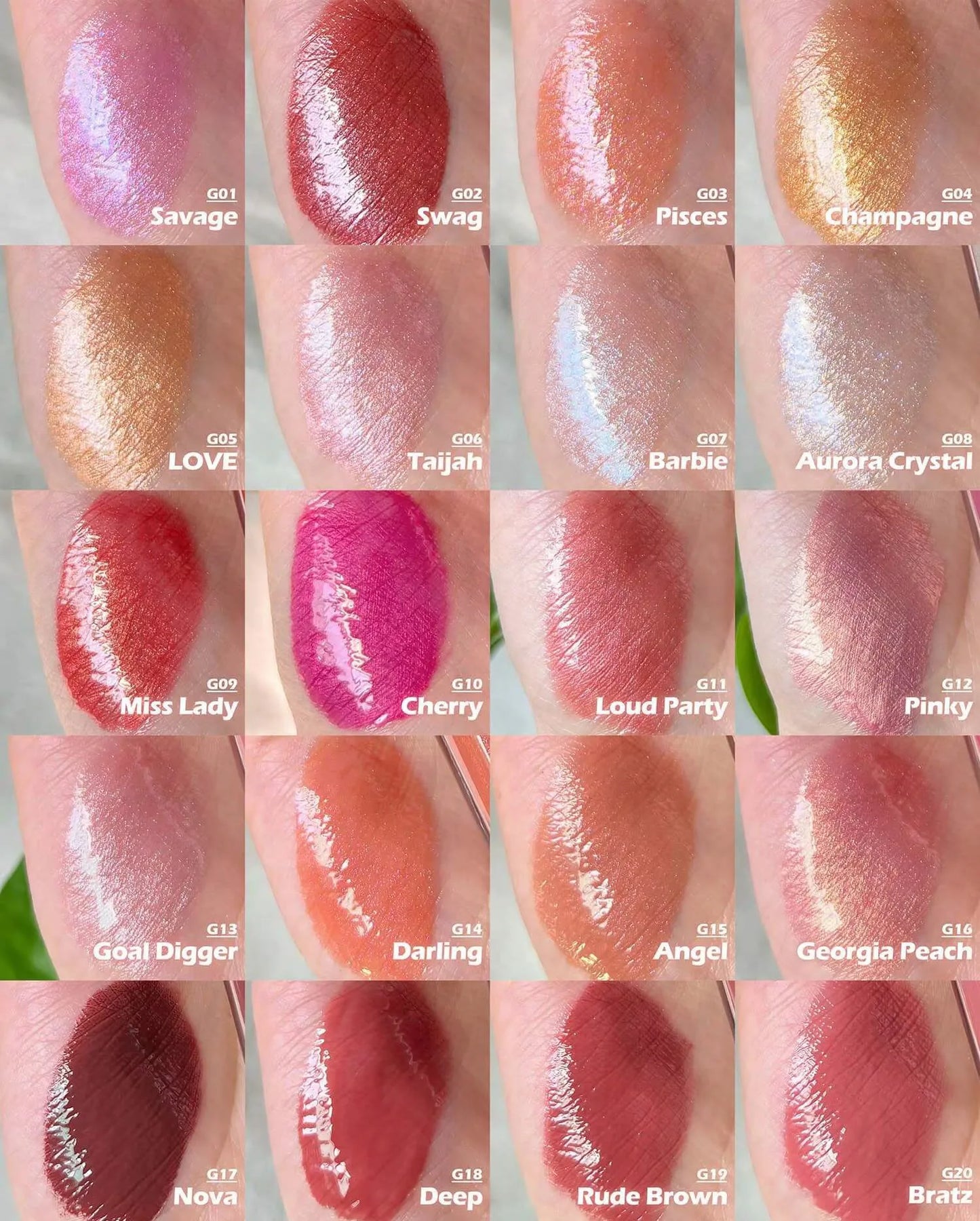 Customized Vegan Lip Gloss Wholesale Cosmetic Private label Moisturizing Lipgloss Shiny Glitter Clear Makeup Liquid Lipstick