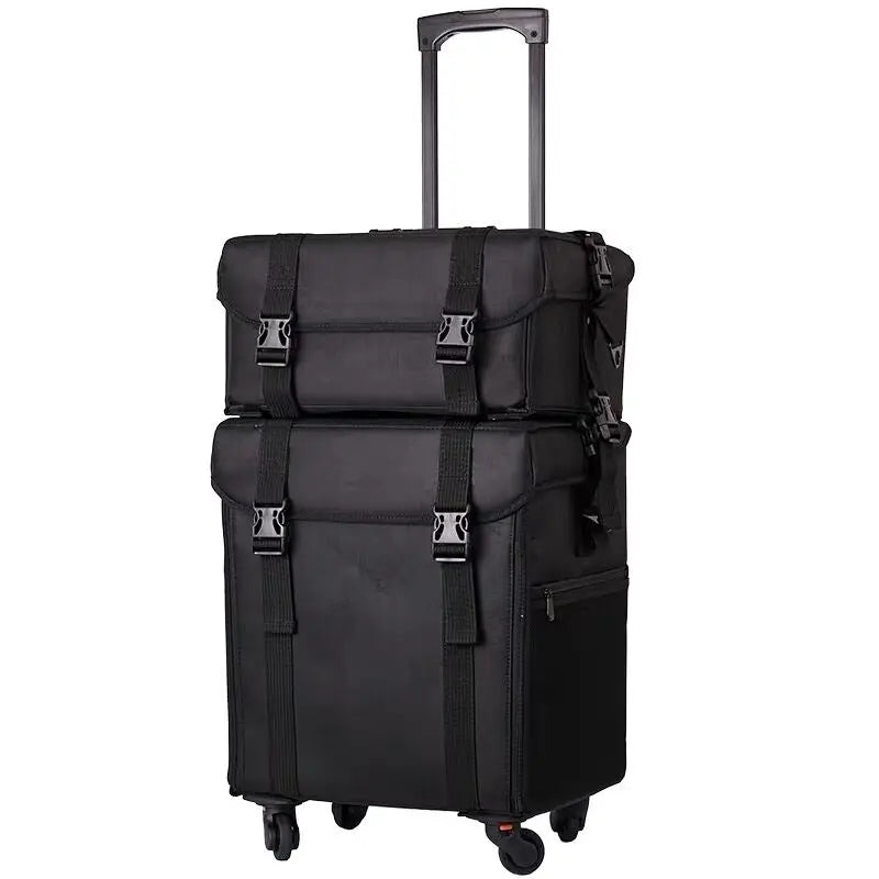 Multifunction Rolling Luggage Sets Spinner Multi-layer Trolley Suitcase with Wheels Women Oxford professional Cosmetic Case