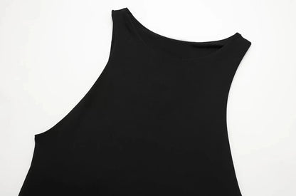 TRZA Women Fashion With Halter Neck Skinny Bodysuit Sexy Sleeveless Snap-button Female Playsuits Mujer