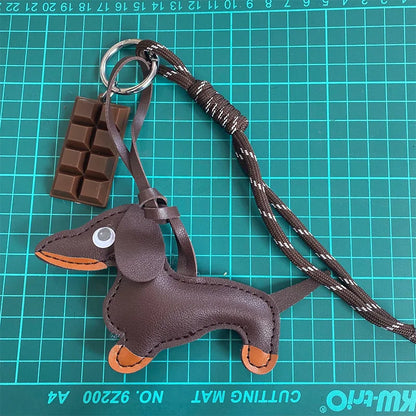 Braided Rope Bag Pendant High-grade Keychain Pendant Ruth's Same Style Dachshund Pendant Suitable For Phone Bag Accessories