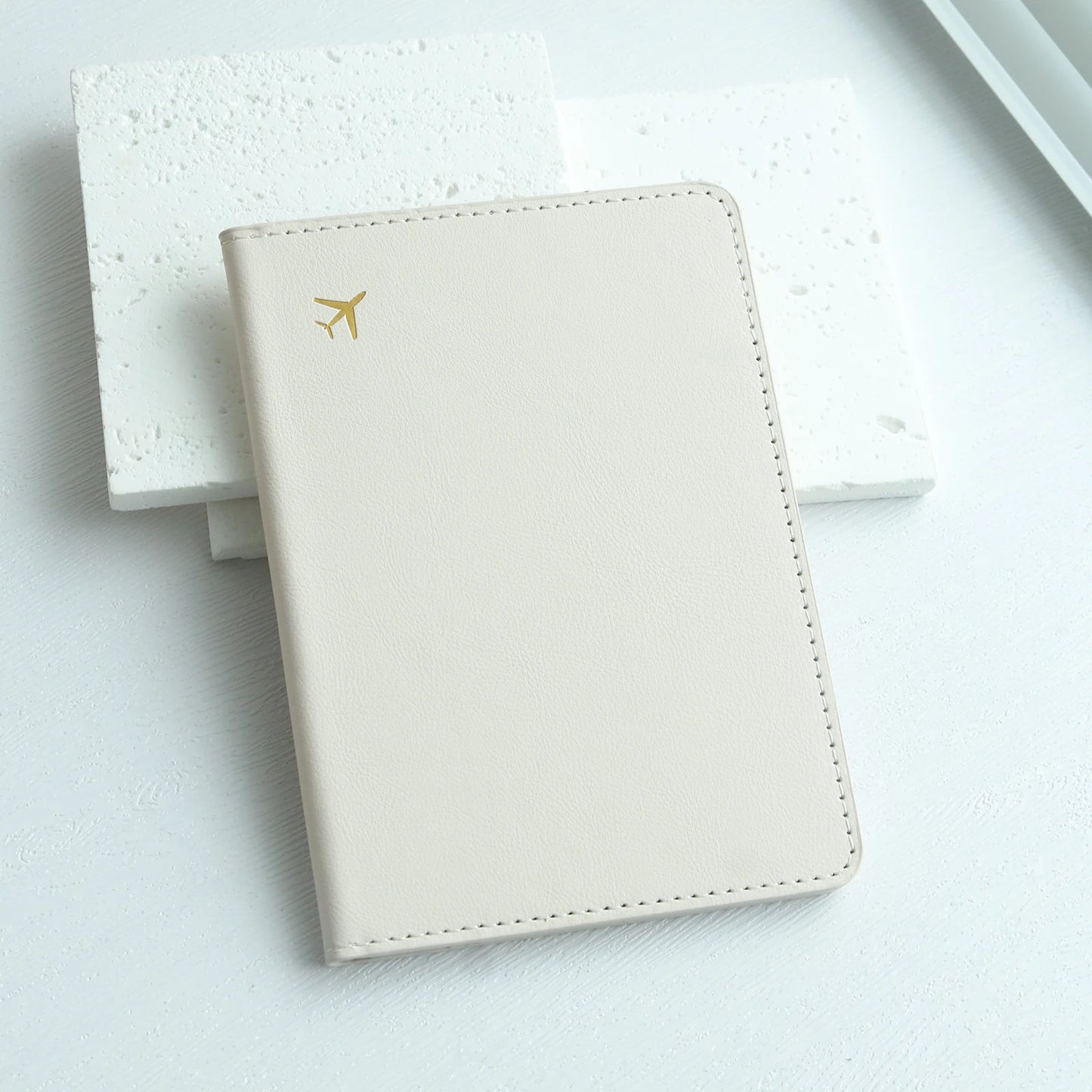 Pure Chic Passport Wallet Faux Leather Lightweight Waterproof Rfid Blocking Slim Vaccine Card Holder Travel Essentials