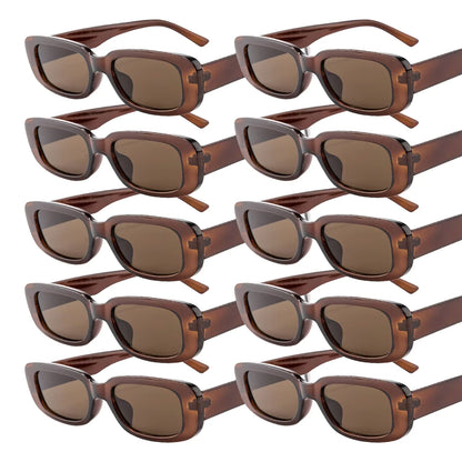 10-80Pcs Retro Rectangle Frame Sunglasses Hen Party Sunglasses Y2K Fashion Sunglasses for Woman Man Party Birthday Photograph