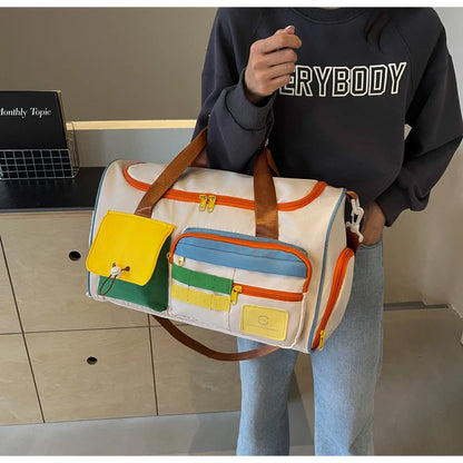 Travel Bag, Duffel Bag Cosmetics Bag, Professional Fitness Bag, Yoga Swimming Training Backpack, Satchel Shoulder Crossbody Tote Bag, Suitable for Men and Women