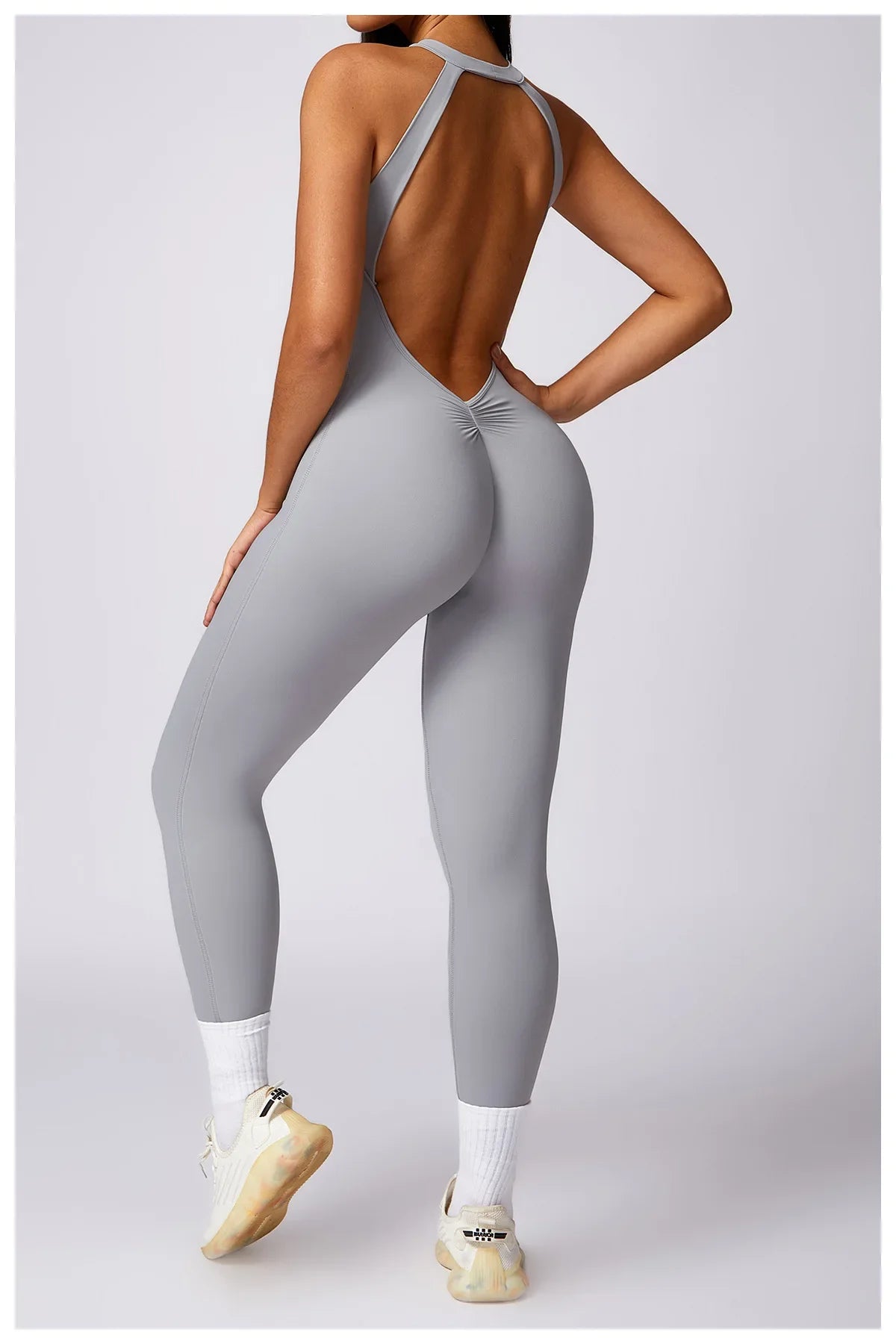 Custom LOGO High Quality Outdoor Jumpsuit Activewear tracksuit women‘s one-piece yoga clothes running tight fitting sportswear