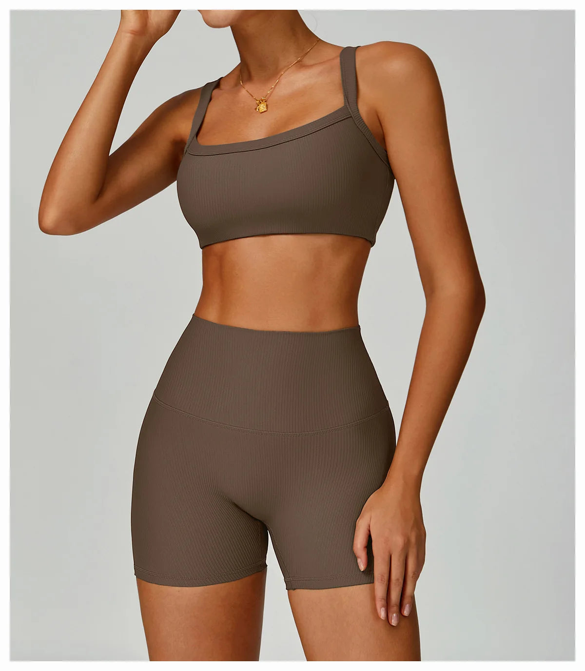 Customized LOGO Women's Shoulder Strap Threaded Yoga Bra Beauty Back Tight Sports Underwear Running Fitness Top