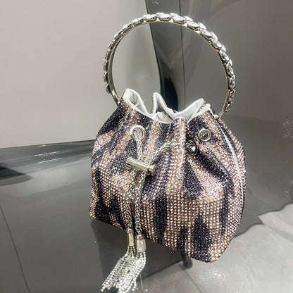 purses and handbags bags for women luxury Designer bucket clutch purse evening banquet bag Crystal rhinestone shoulder bags
