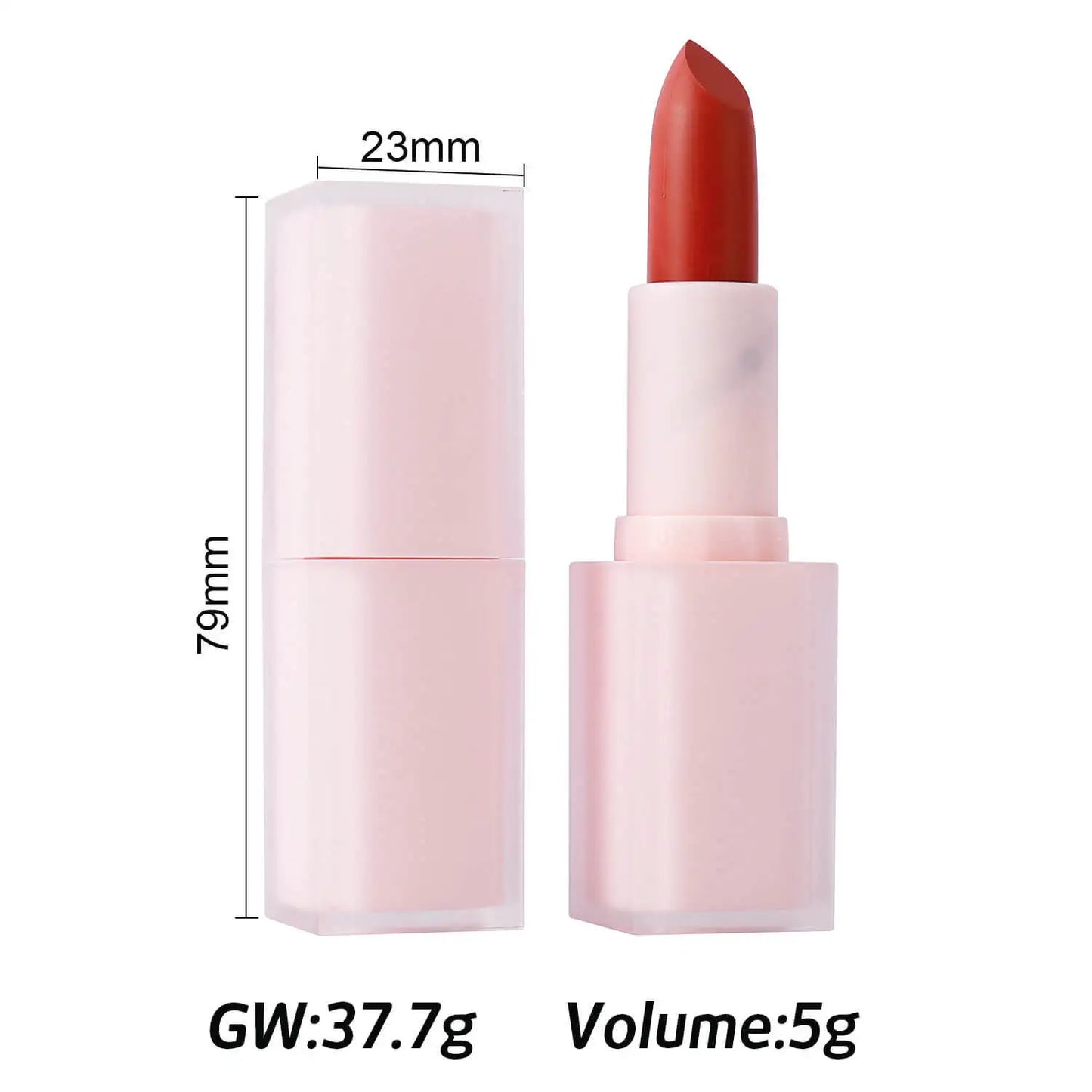 30pcs Wholesale Lip Makeup Matte Lipstick Waterproof Print Your Own Brand Cosmetics Pink Packaging Vegan Lipsticks Private Label