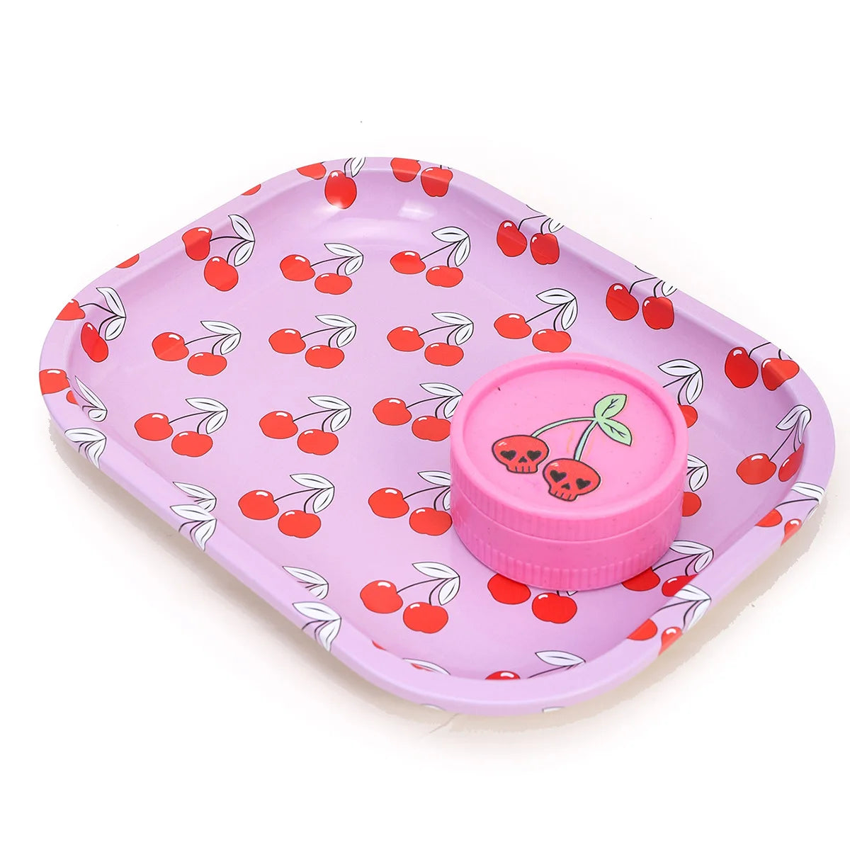 18X14cm Metal Rolling Tray Smoking Set Rolling Tray and Double-Layer Grinder Degradable Smoker Kit Crusher Smoke Accessories