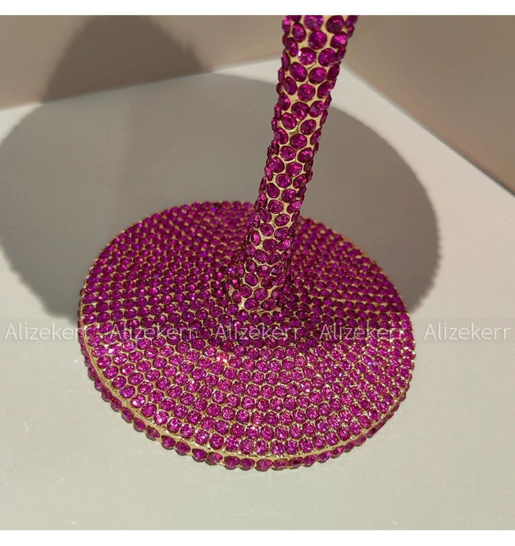 Alizekerr Goblet Rhinestone Evening Bags Women Gorgeous Boutique Unique Flower Crystal Clutch Purses And Handbags Wedding Party