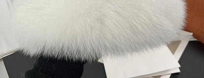 New Genuine Real Natural Knitted Mink Fur Hat Cap Luxury Women Handmade Knit Fashion Winter Headwear Warm Real Fox Fur Beanies