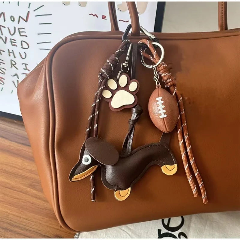 Braided Rope Bag Pendant High-grade Keychain Pendant Ruth's Same Style Dachshund Pendant Suitable For Phone Bag Accessories