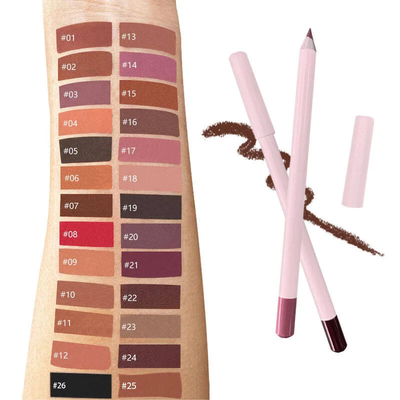 10PCS Lip Liner Pencil Private Label Makeup Lipstick Pencils Waterproof Matte Dark Vegan Nude Pink Lipliner Wholesale Bulk
