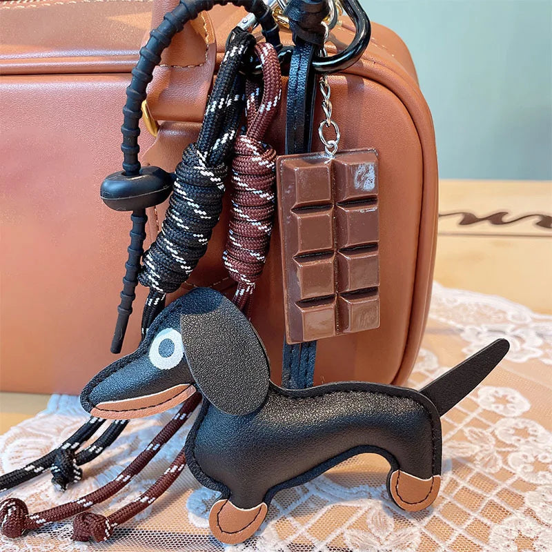 Braided Rope Bag Pendant High-grade Keychain Pendant Ruth's Same Style Dachshund Pendant Suitable For Phone Bag Accessories