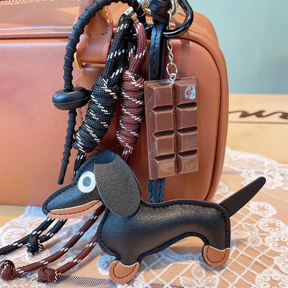 Braided Rope Bag Pendant High-grade Keychain Pendant Ruth's Same Style Dachshund Pendant Suitable For Phone Bag Accessories