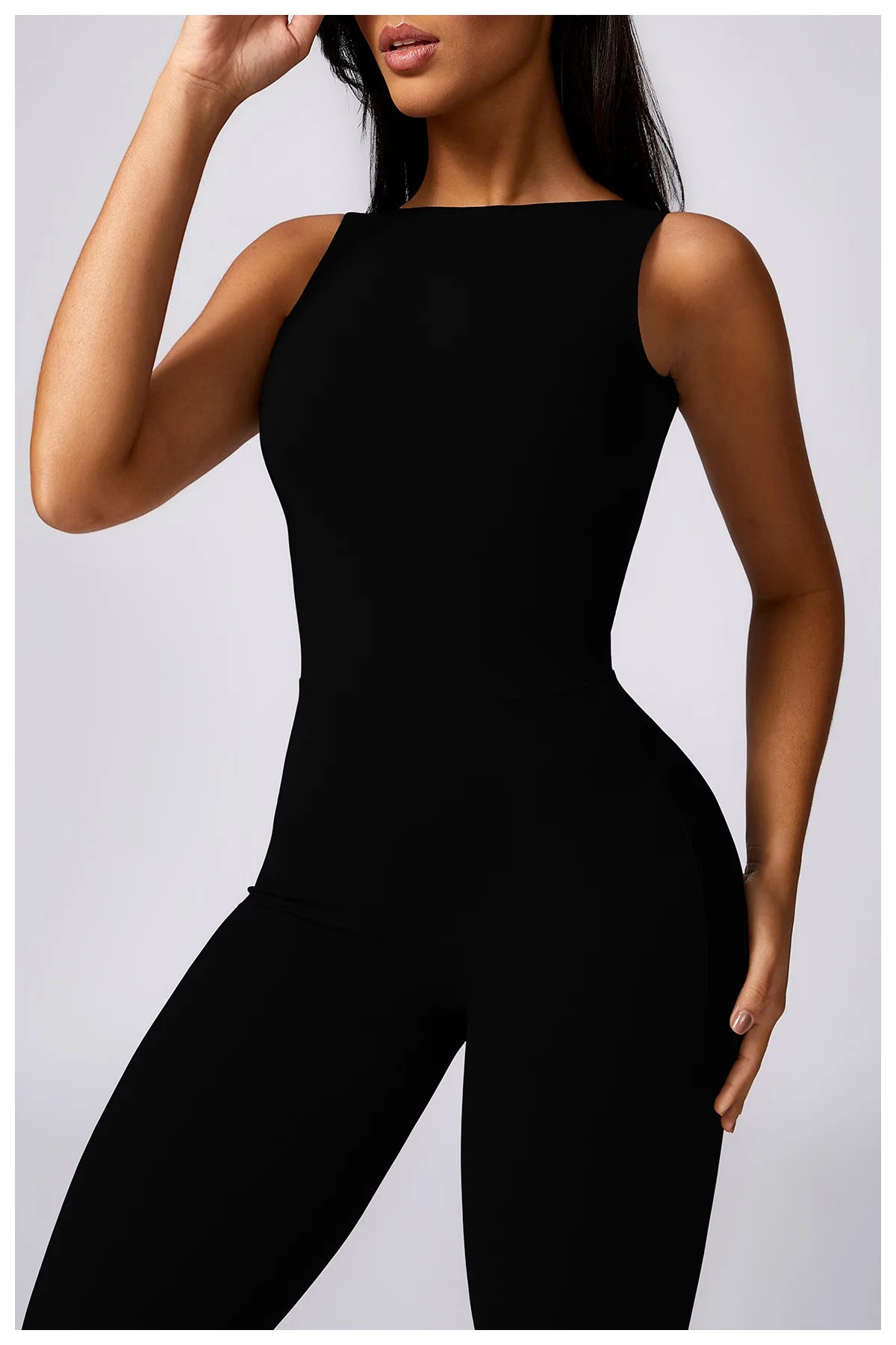 Customized LOGO women's peach hip lift sports yoga onesie casual micro-pull fitness back yoga clothes