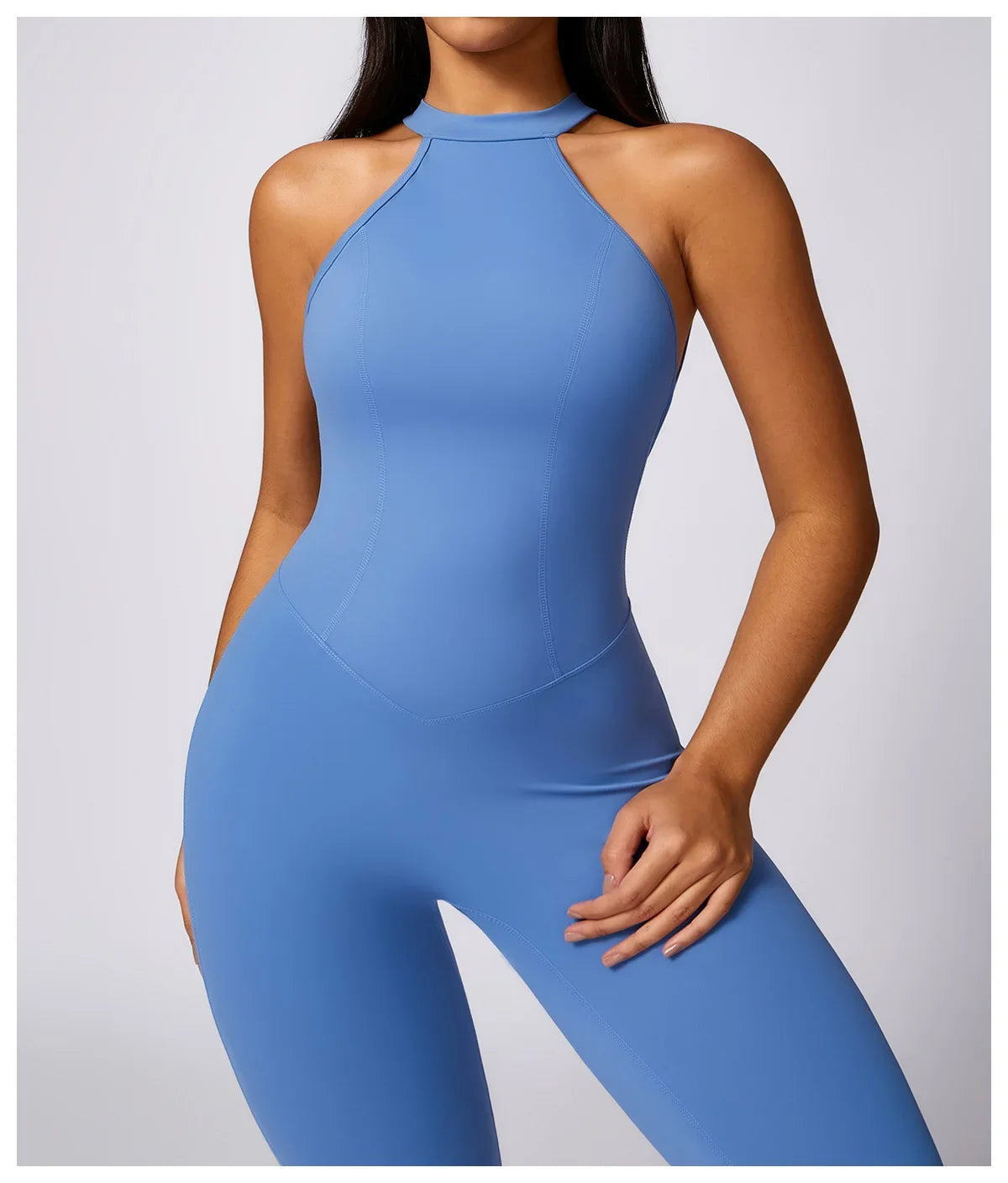Custom LOGO High Quality Outdoor Jumpsuit Activewear tracksuit women‘s one-piece yoga clothes running tight fitting sportswear