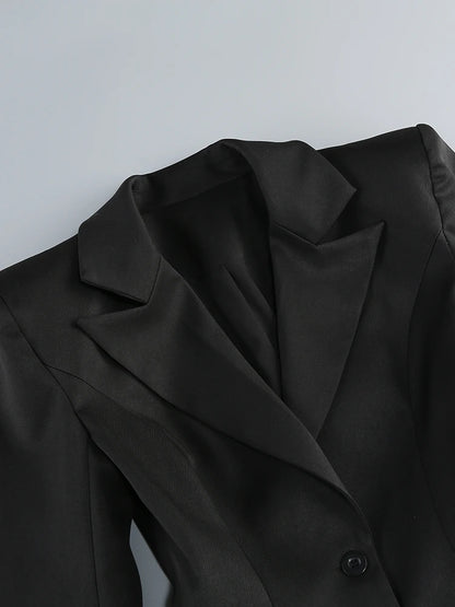 Sexy V Neck Long Sleeve Blazer With Rhinestone Sleeve Women Black Diamond Patchwork Slim Jacket Evening Party Club Cocktail Coat