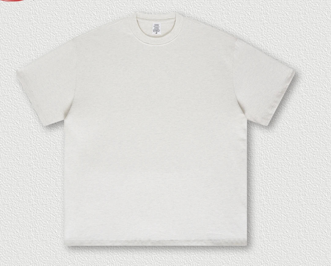 Custom LOGO men's and women's couples shirt 425G heavy cotton t-shirt loose youth fashion short-sleeved high-quality top