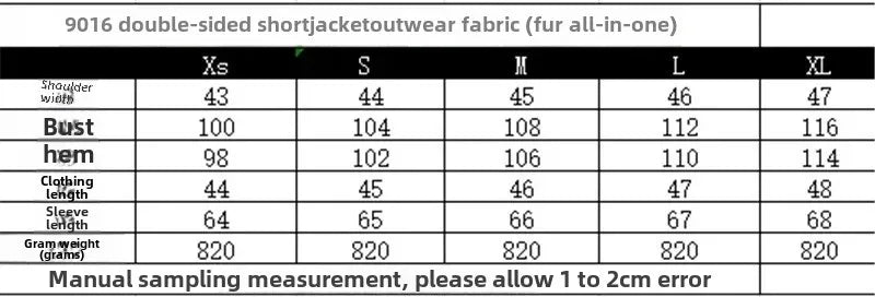 Winter New Women's Faux Fur Lined Short Jacket Double-sided Zipper Collar Leather And Fur Double-sided Short Coat