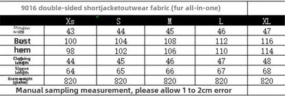 Winter New Women's Faux Fur Lined Short Jacket Double-sided Zipper Collar Leather And Fur Double-sided Short Coat