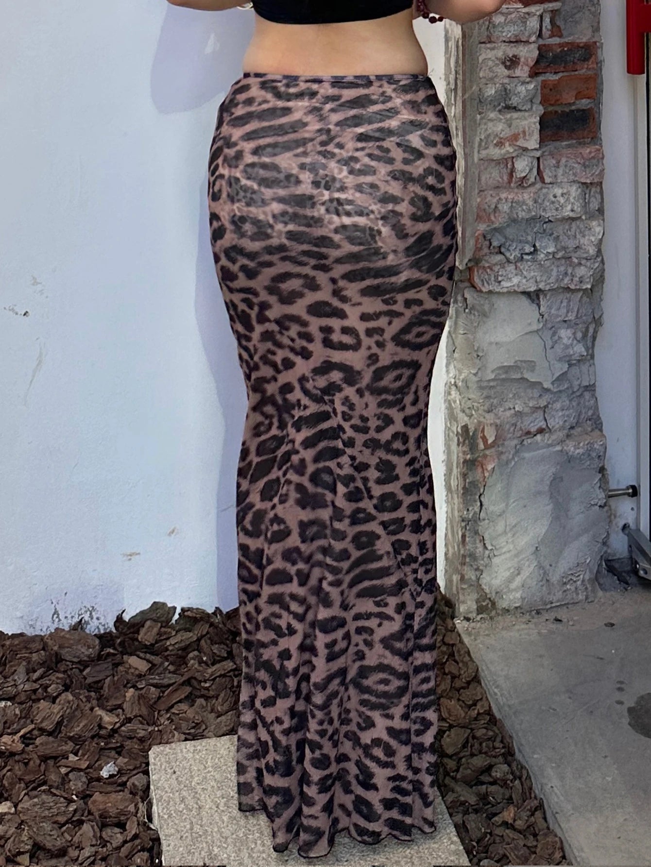 Dulzura Sexy Elegant Skirt Leopard Printed Maxi Women Skirts 2024 Lady Y2K Clothes Office Club Party Casual Streetwear Wholesale