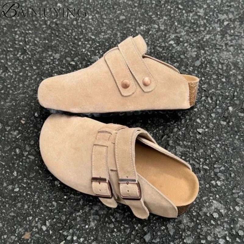 Platform Slippers Women Mules Shoes Flats Sandals Summer 2025 Trend Casual Walking Sport Shoes Comfort Woman Slingback Sneakers