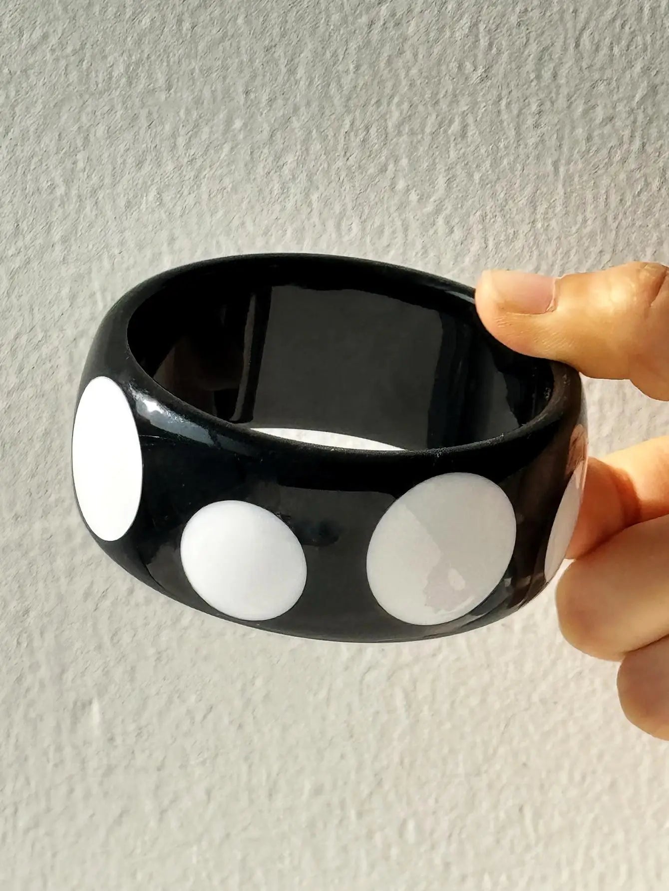 Brown Black White Contrast Geometric Irregular Resin Bracelet for Women Girl Summer Decoration Bangle HUANZHI 2025 NEW INS