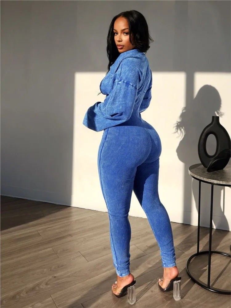Women's Clothing 2025 Spring Summer New Fashion Bubble Sleeves Sexy Deep V Tight Waist Casual Long Sleeved Jumpsuit Pants